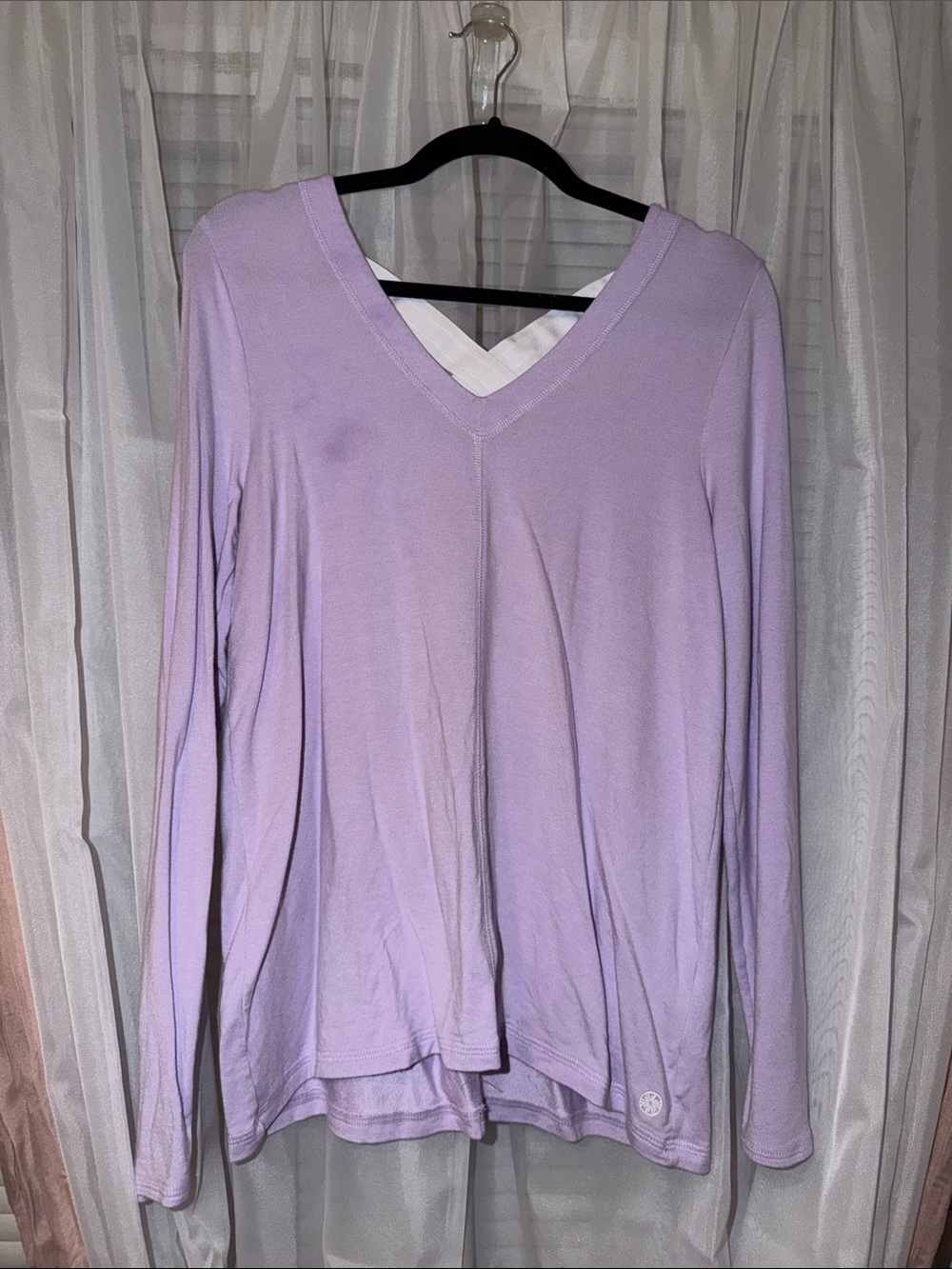 Lily Pulitzer - Light Purple V-Neck Long Sleeve Top